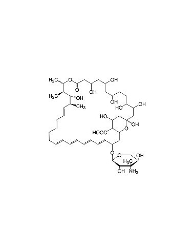 Nystatin min. 4,400 units/mg (Fungicidin, Mycostatin), research grade, CAS 1400-61-9, SERVA