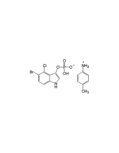 5-Bromo-4-chloro-3-indolyl-phosphate•p-toluidine-salt, CAS [6578-06-9], Serva